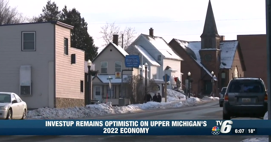 screenshot of TV6 story on 2022 UP economy